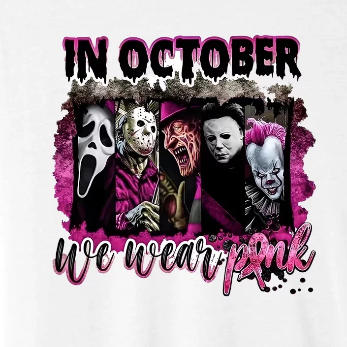 Ghostface Jason We Wear Pink In October Halloween ChromaSoft Performance T-Shirt