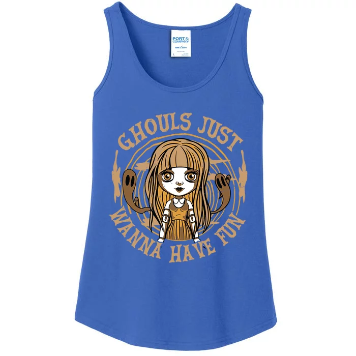 Ghouls Just Wanna Have Fun Spooky Halloween Ghost Gift Ladies Essential Tank