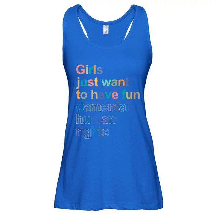 Girls Just Want To Have Fungiftdamental Human Rights Feminist Great Gift Ladies Essential Flowy Tank