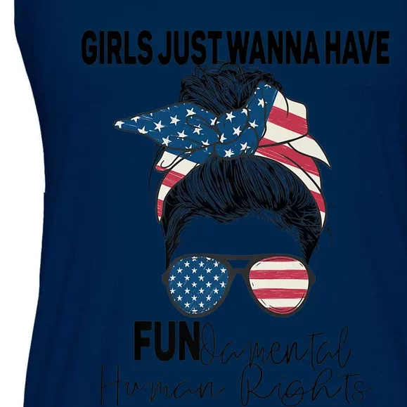 Girls Just Want To Have Fundamental Human Rights Feminist Gift Ladies Essential Flowy Tank