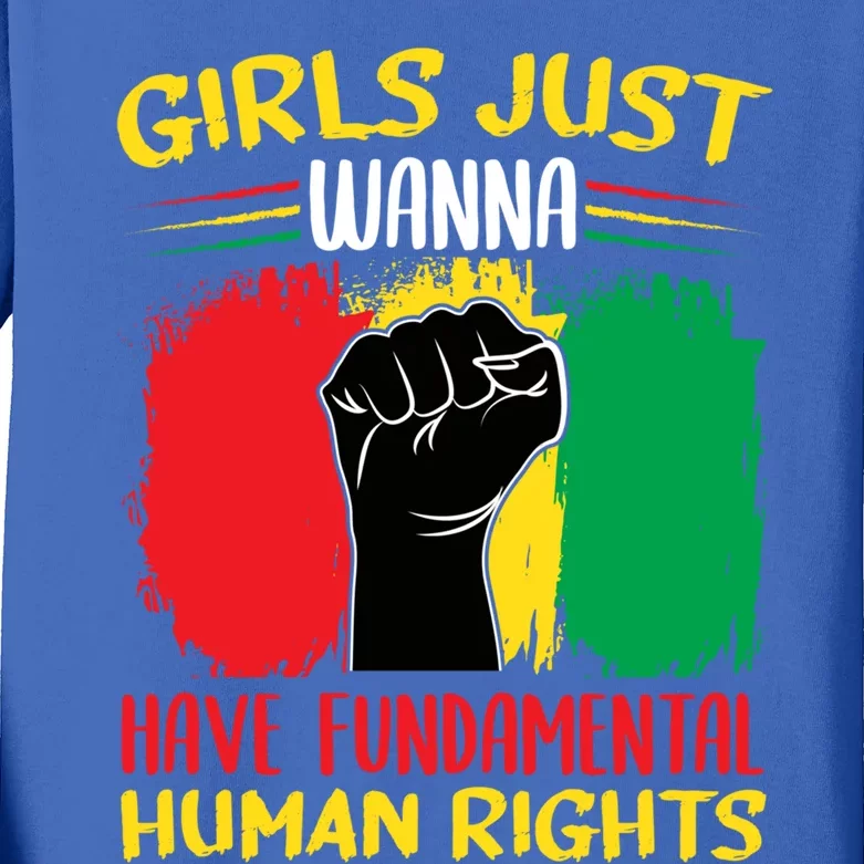 Girls Just Want To Have Fundamental Rights Gift Kids Long Sleeve Shirt