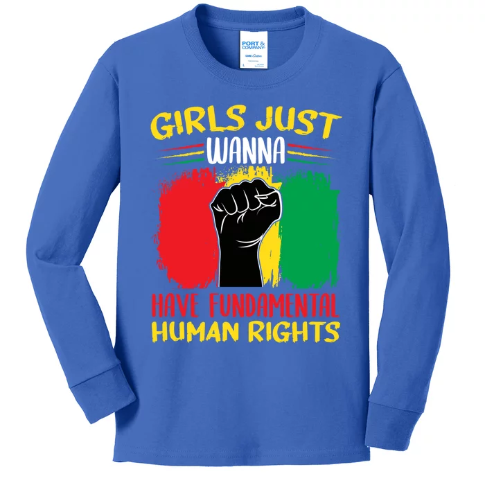 Girls Just Want To Have Fundamental Rights Gift Kids Long Sleeve Shirt