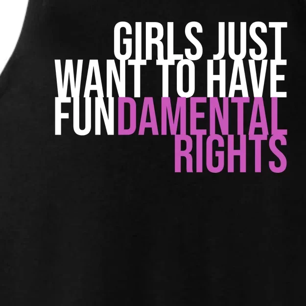 Girls Just Wanna Have Fundamental Rights Feminist Ladies Tri-Blend Wicking Tank