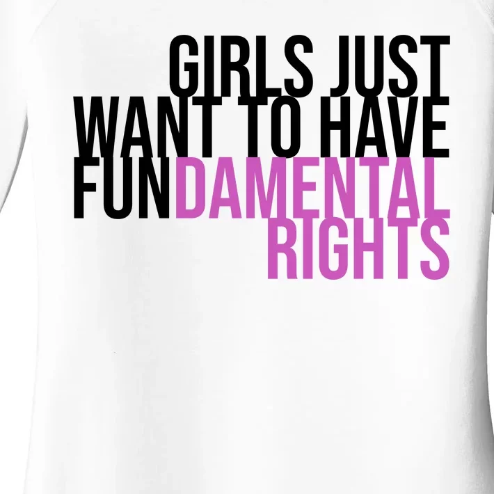 Girls Just Wanna Have Fundamental Rights Feminist Women's Perfect Tri Tunic Long Sleeve Shirt