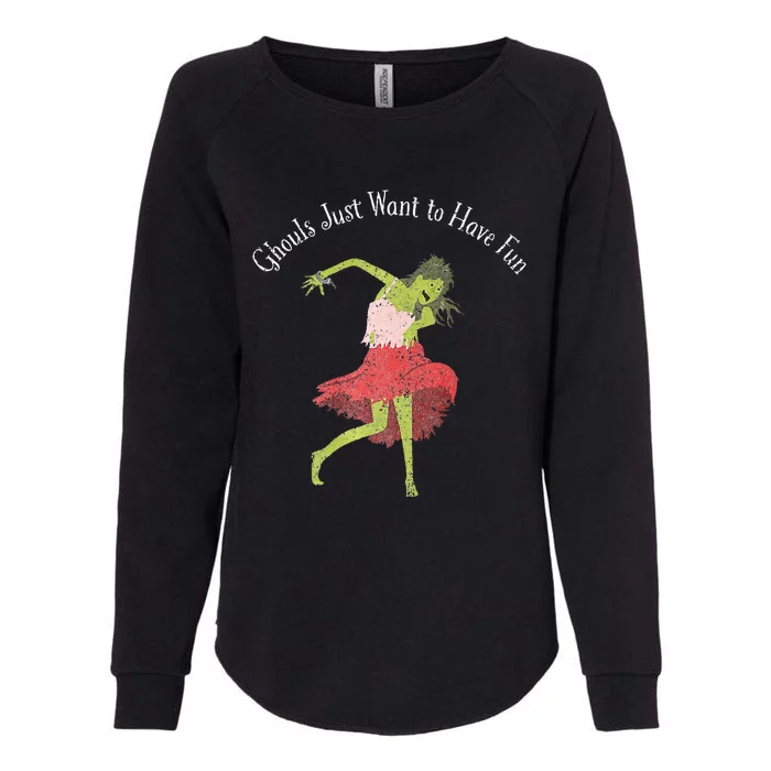 Ghouls Just Want to Have Fun 80's zombie dancing Womens California Wash Sweatshirt