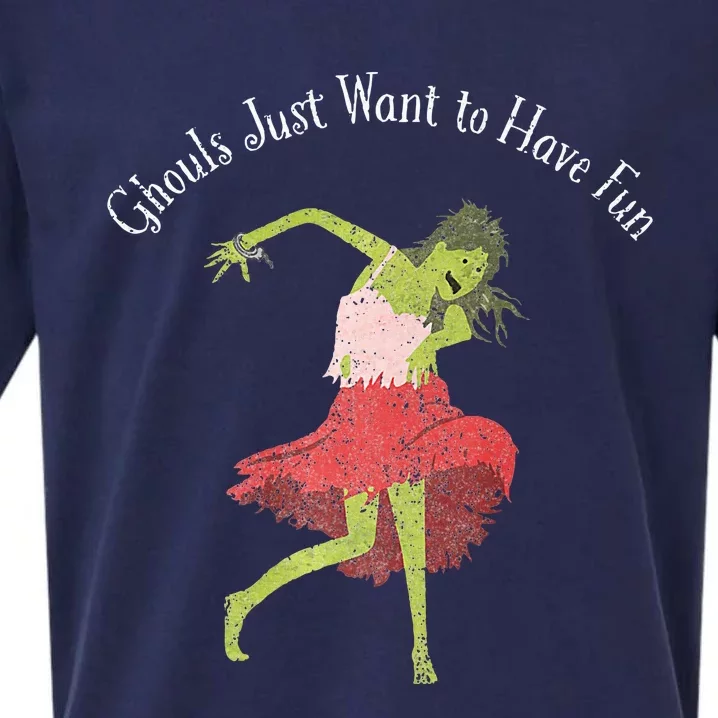 Ghouls Just Want to Have Fun 80's zombie dancing Sueded Cloud Jersey T-Shirt