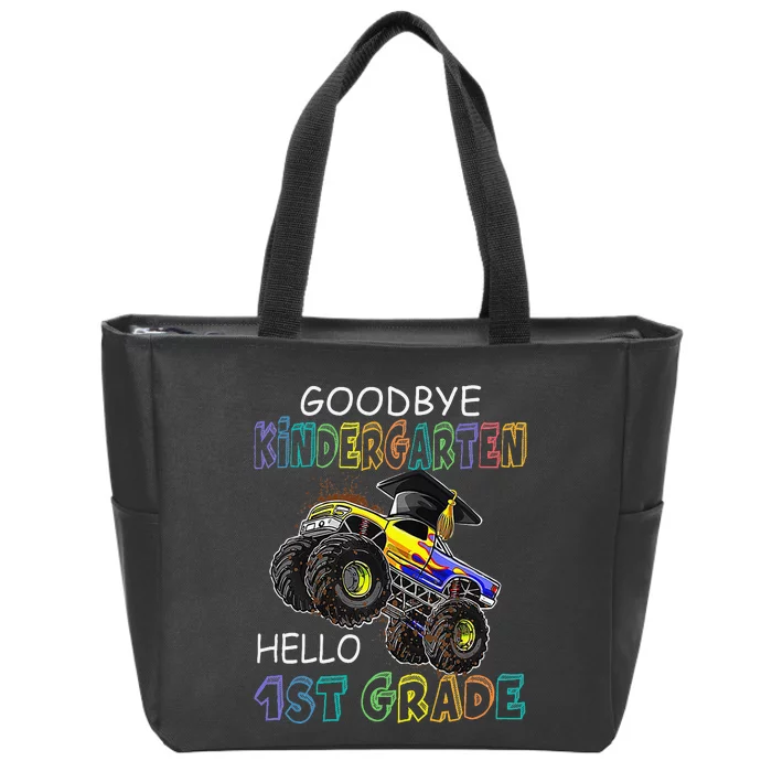 Goodbye Kindergarten 1st Grade Monster Truck Graduation Zip Tote Bag