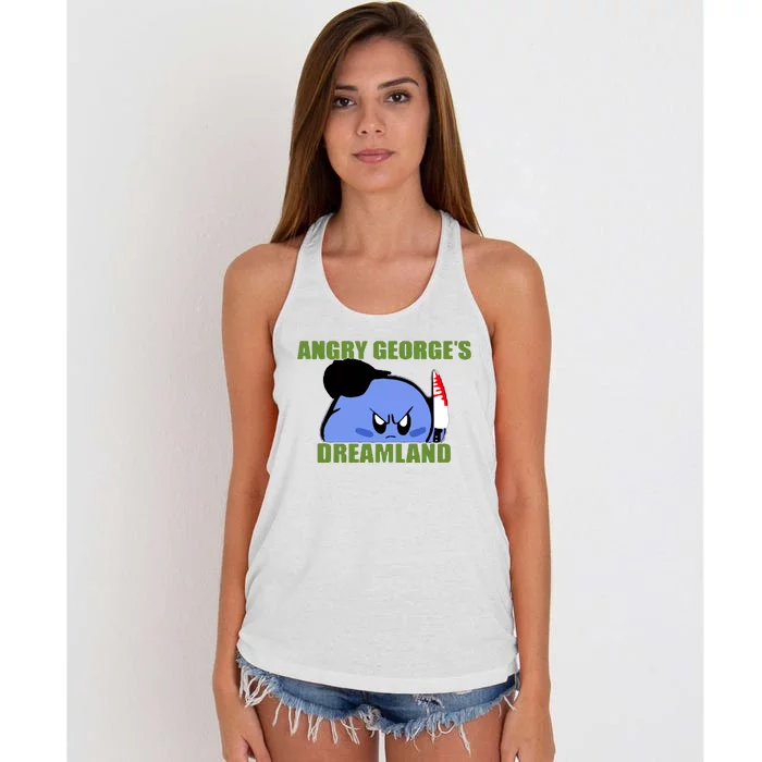 George Kirby Angry George’S Dreamland Women's Knotted Racerback Tank