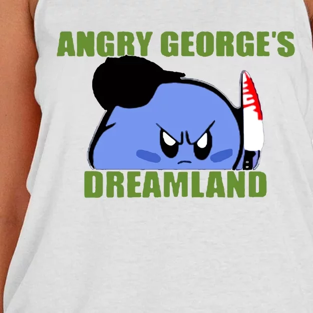 George Kirby Angry George’S Dreamland Women's Knotted Racerback Tank