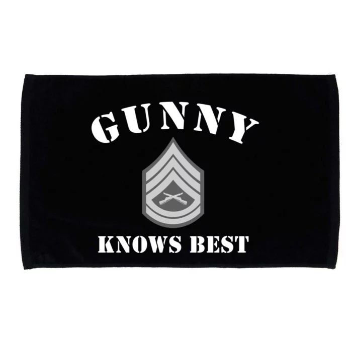 Gunny Knows Best Funny Gunnery Sergeant E7 Gift Microfiber Hand Towel