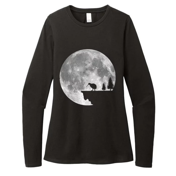 Great Kiwi Bird Moon Design Nature Kiwis Womens CVC Long Sleeve Shirt