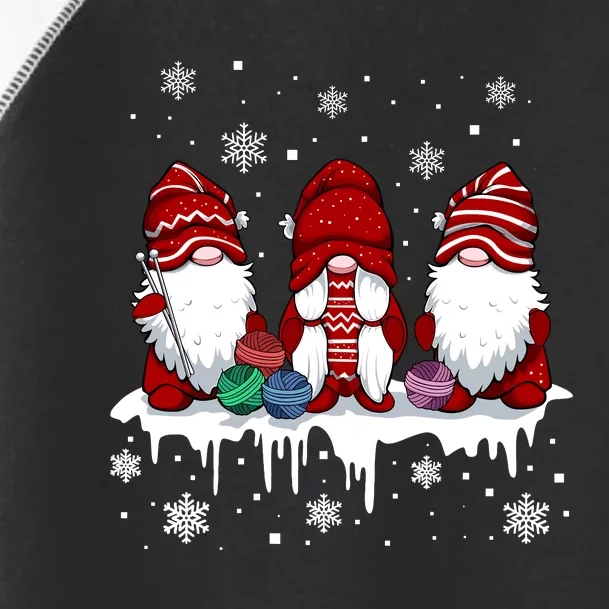 Gnome Knit Balls Christmas Pajama Winter Crochet Knitting Toddler Fine Jersey T-Shirt