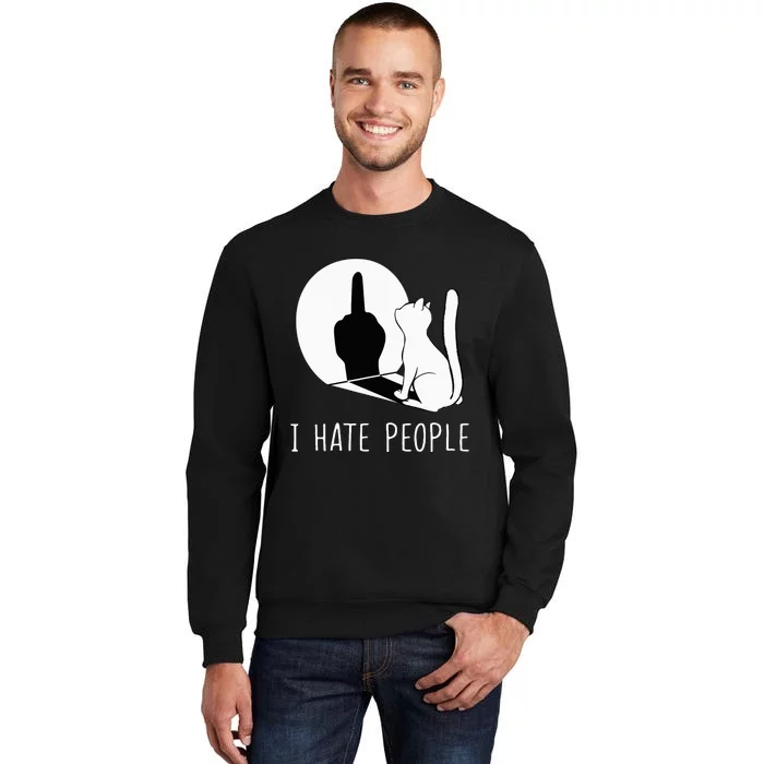 Grumpy Kitten Cats I DonT Like People Cat I Hate People Cat Sweatshirt