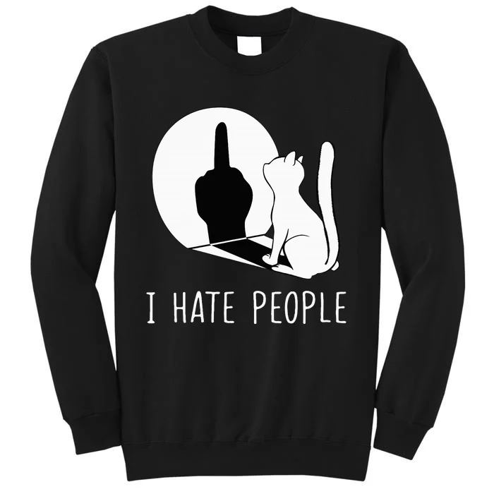 Grumpy Kitten Cats I DonT Like People Cat I Hate People Cat Sweatshirt