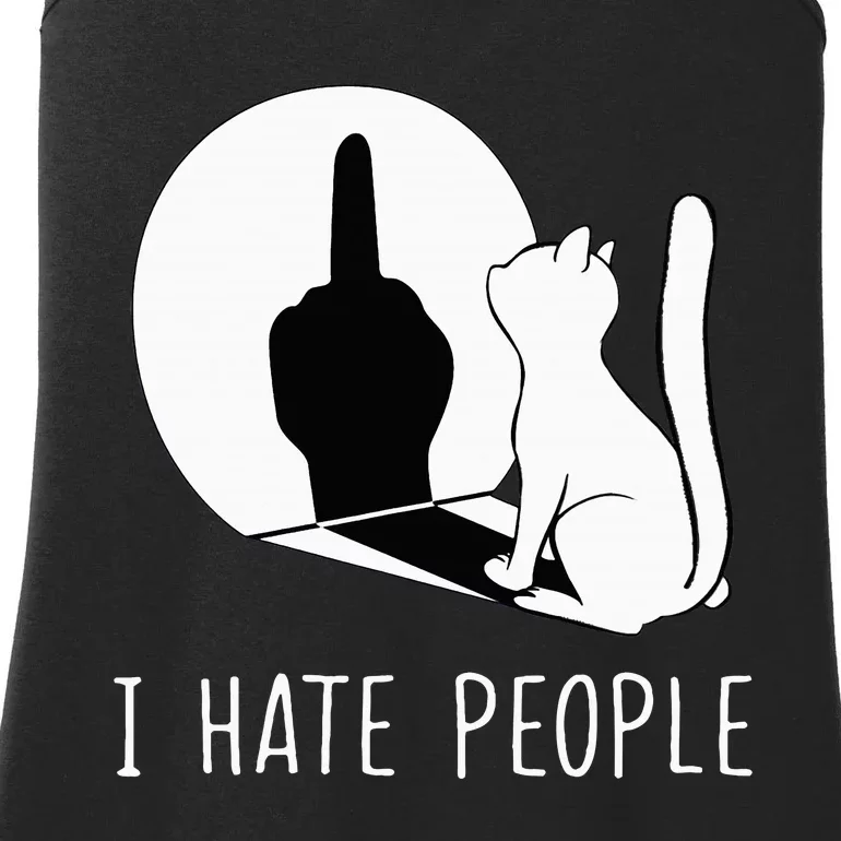 Grumpy Kitten Cats I DonT Like People Cat I Hate People Cat Ladies Essential Tank