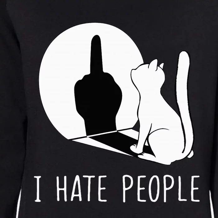 Grumpy Kitten Cats I DonT Like People Cat I Hate People Cat Womens California Wash Sweatshirt