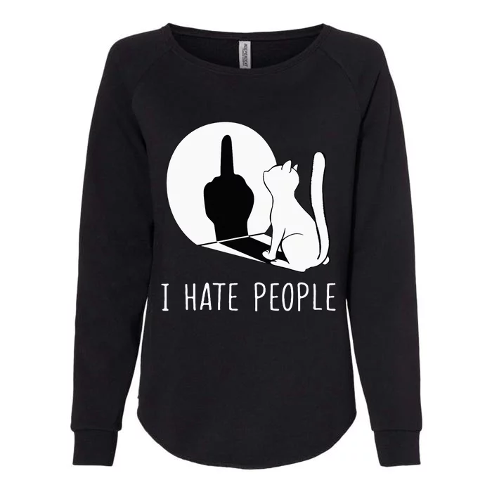 Grumpy Kitten Cats I DonT Like People Cat I Hate People Cat Womens California Wash Sweatshirt