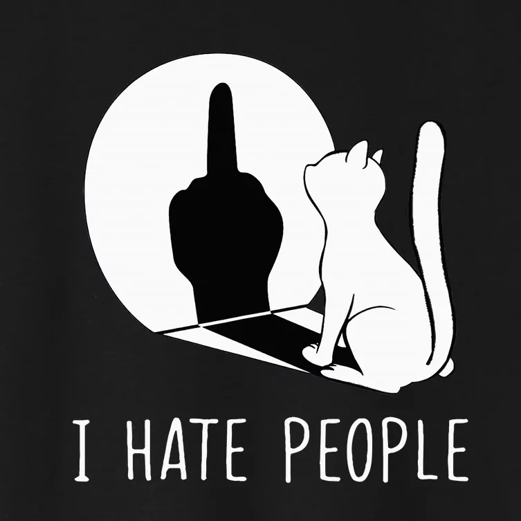 Grumpy Kitten Cats I DonT Like People Cat I Hate People Cat Women's Crop Top Tee