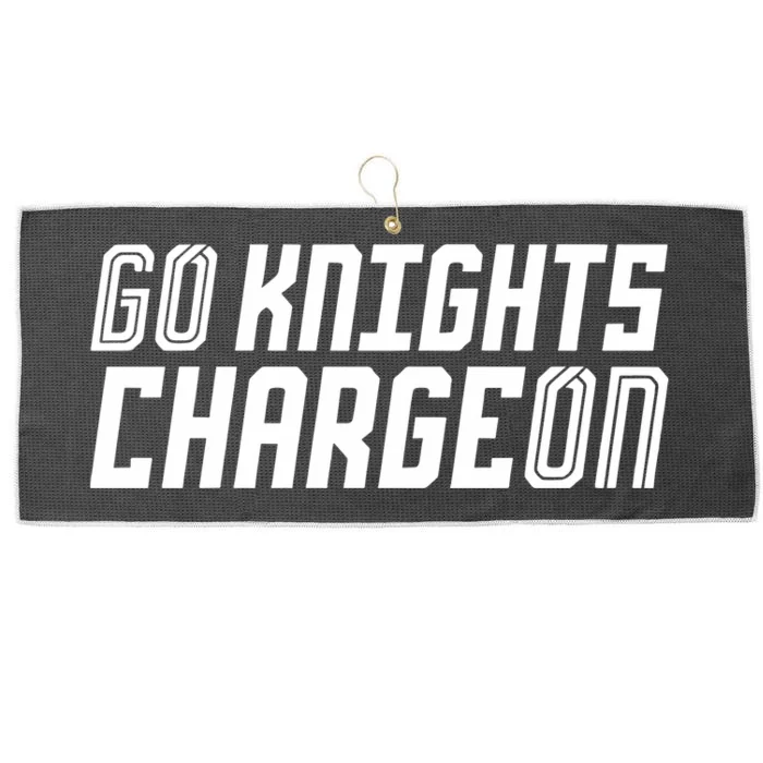 Go Knights Charge On Large Microfiber Waffle Golf Towel