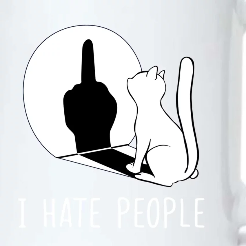 Grumpy Kitten Cats I DonT Like People Cat I Hate People Cat Gift Black Color Changing Mug