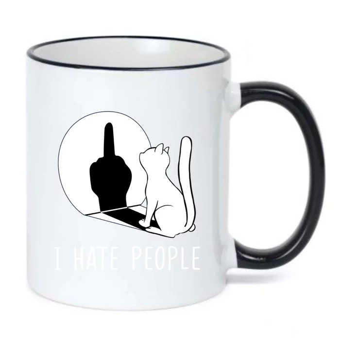 Grumpy Kitten Cats I DonT Like People Cat I Hate People Cat Gift Black Color Changing Mug