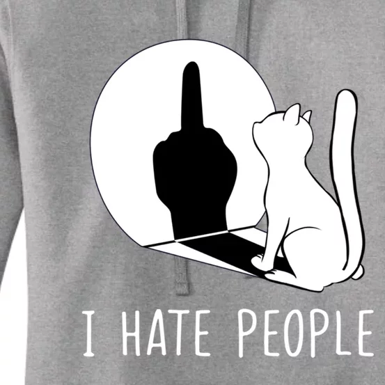 Grumpy Kitten Cats I DonT Like People Cat I Hate People Cat Gift Women's Pullover Hoodie