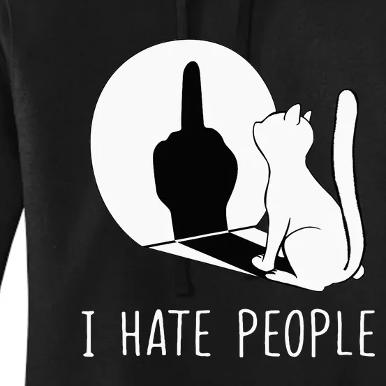 Grumpy Kitten Cats I Dont Like People Cat Women's Pullover Hoodie