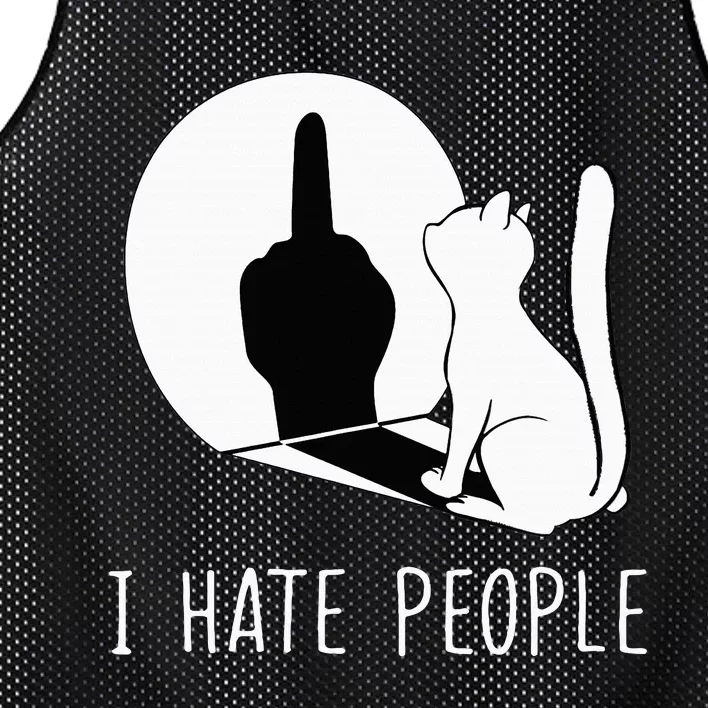 Grumpy Kitten Cats I Dont Like People Cat Mesh Reversible Basketball Jersey Tank