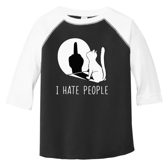 Grumpy Kitten Cats I Dont Like People Cat Toddler Fine Jersey T-Shirt