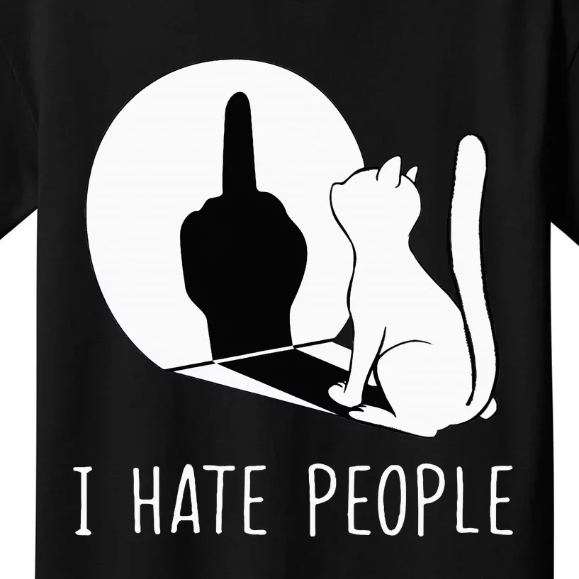 Grumpy Kitten Cats I Dont Like People Cat Kids T-Shirt