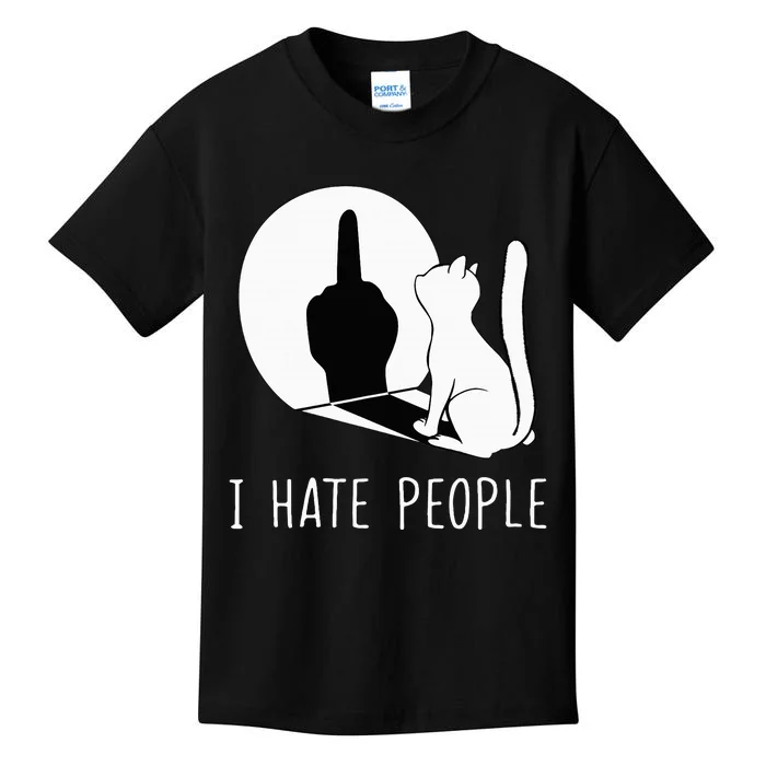 Grumpy Kitten Cats I Dont Like People Cat Kids T-Shirt