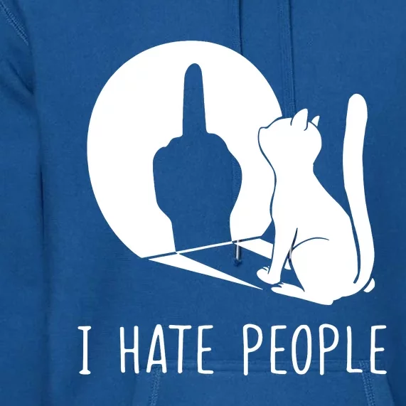 Grumpy Kitten Cats I Dont Like People Cat I Hate People Cat Premium Hoodie