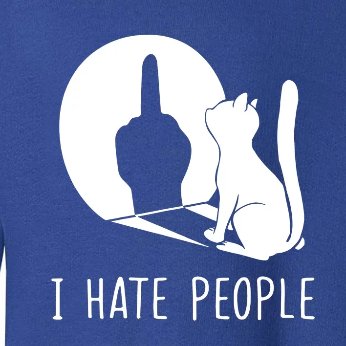 Grumpy Kitten Cats I Dont Like People Cat I Hate People Cat Toddler Sweatshirt