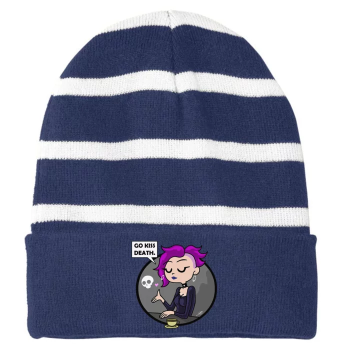 Go Kiss Death Germaine (Foamy The Squirrel) Striped Beanie with Solid Band