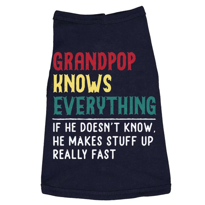 Grandpop Know Everything Fathers Day For Funny Grandpop Doggie Tank