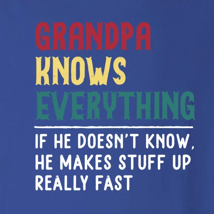 Grandpa Know Everything Father's Day Gift For Funny Grandpa Cool Gift Toddler Long Sleeve Shirt