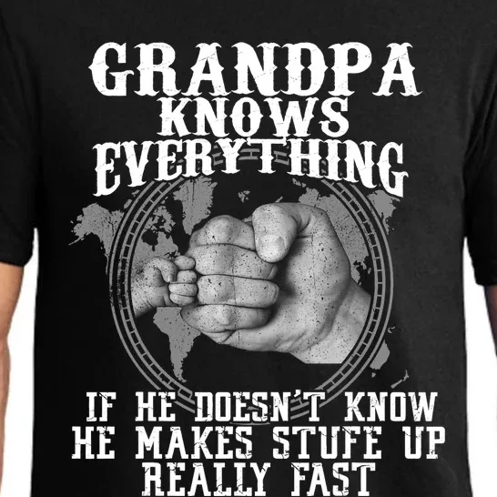 Grandpa Knows Everything If He Doesn’t Know Funny Father Day Pajama Set