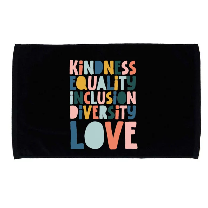 Groovy Kindness Equality Inclusion Diversity Love Teachers Microfiber Hand Towel