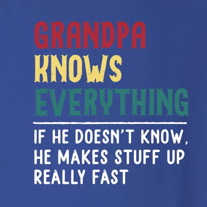 Grandpa Know Everything FatherS Day Gift For Funny Grandpa Gift Toddler Long Sleeve Shirt