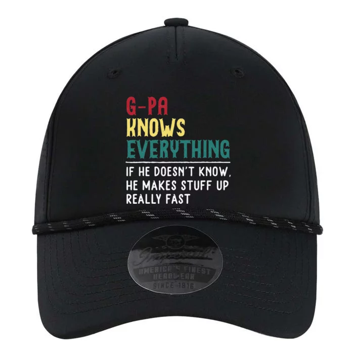 Gpa Know Everything Funny Fathers Day Gift For Grandfather Performance The Dyno Cap