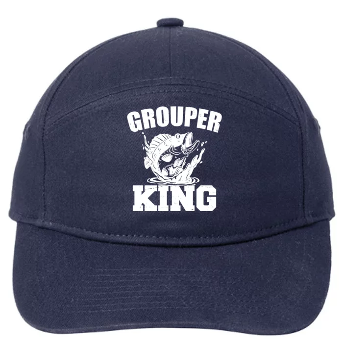 Grouper King Fishing 7-Panel Snapback Hat