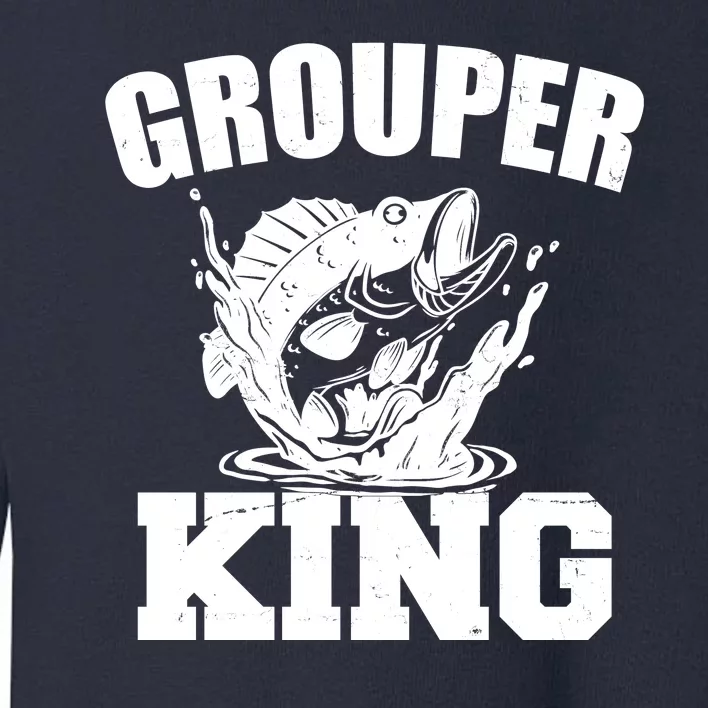 Grouper King Fishing Toddler Sweatshirt