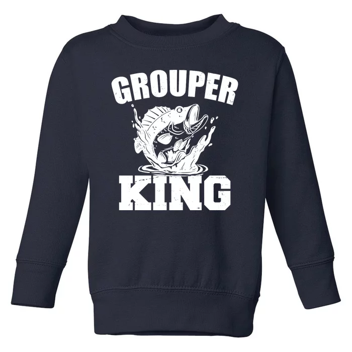 Grouper King Fishing Toddler Sweatshirt