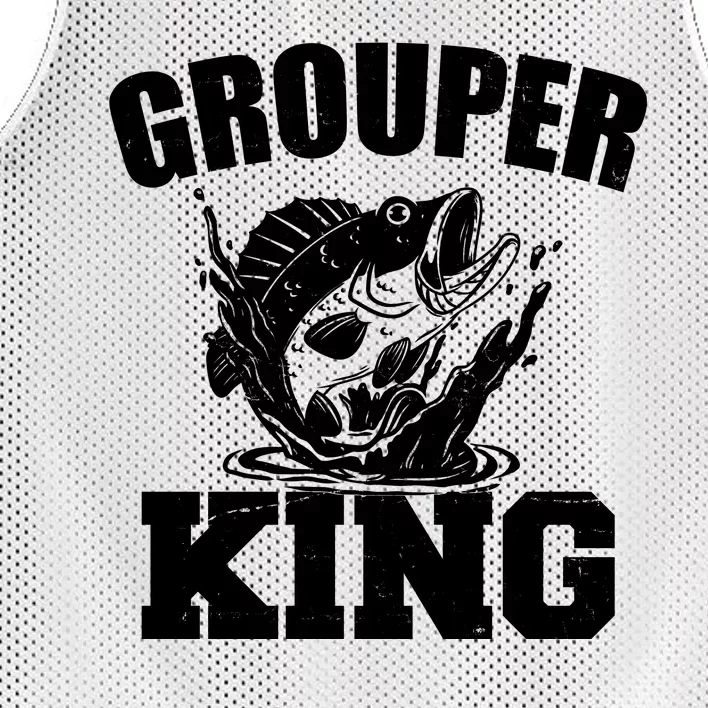 Grouper King Fishing Mesh Reversible Basketball Jersey Tank