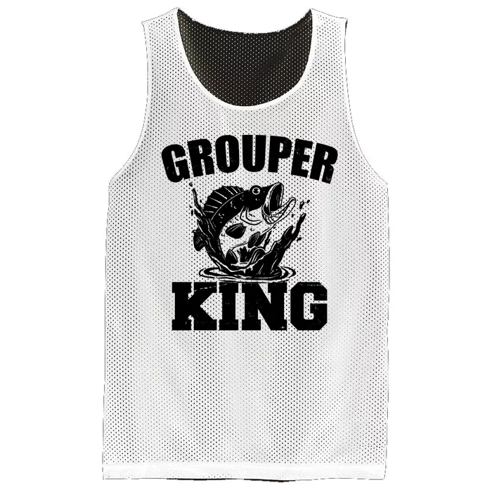 Grouper King Fishing Mesh Reversible Basketball Jersey Tank