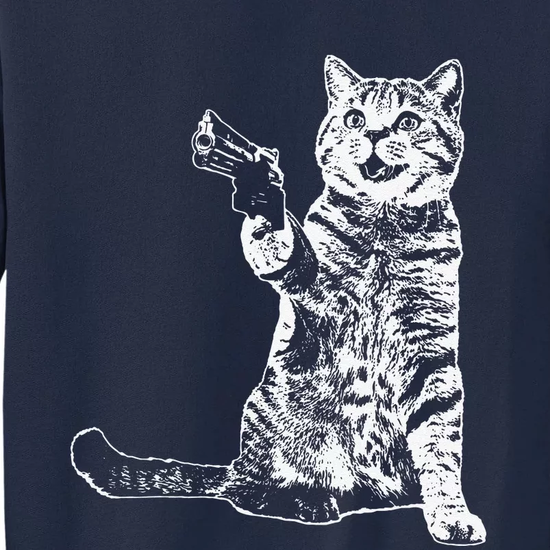 Gun Kitty Funny Cat Gift Tall Sweatshirt