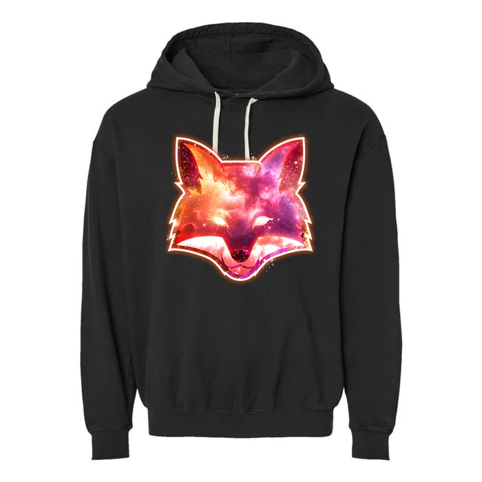 Galaxy Kitsune Fox Garment-Dyed Fleece Hoodie