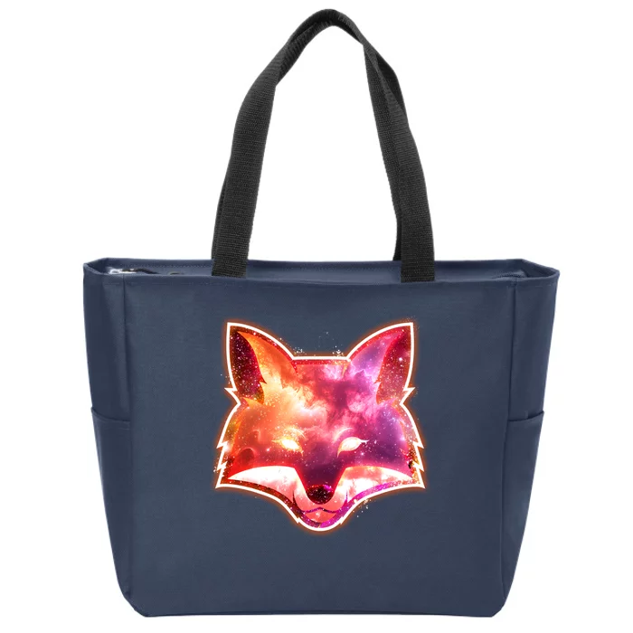 Galaxy Kitsune Fox Zip Tote Bag