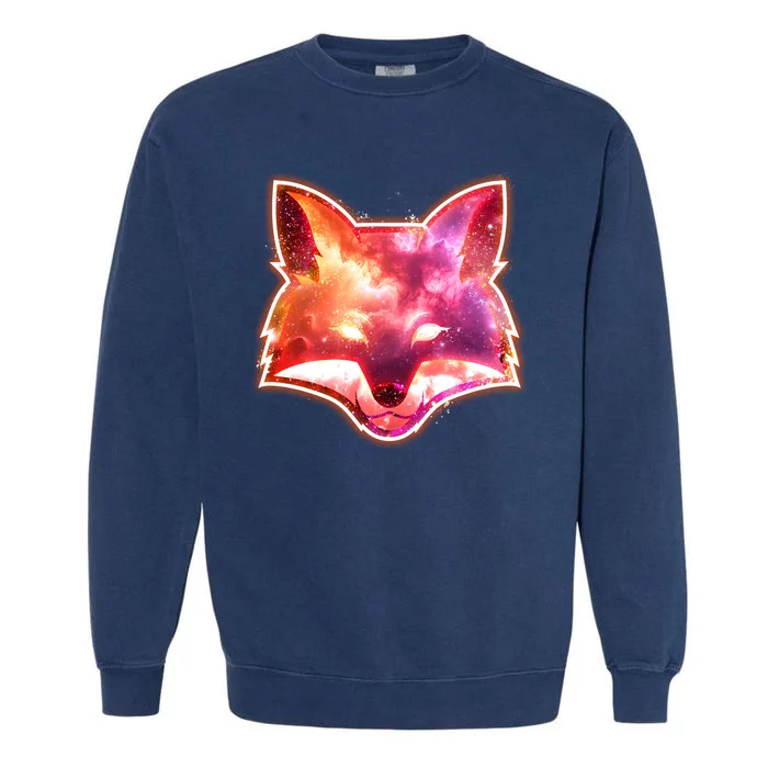 Galaxy Kitsune Fox Garment-Dyed Sweatshirt