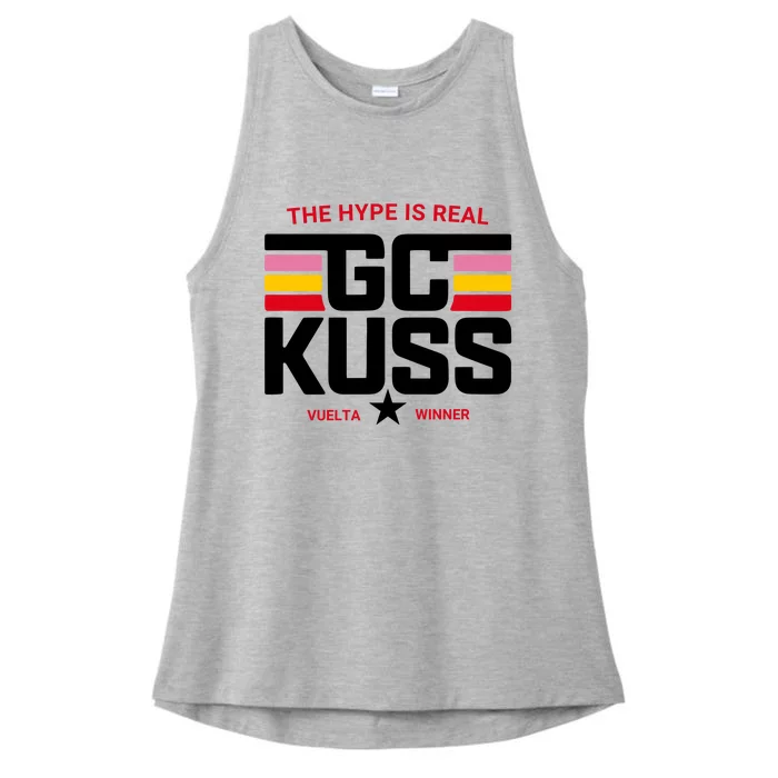 Team Jumbo Visma The Hype Is Real Gc Kuss Vuelta Winner Ladies Tri-Blend Wicking Tank